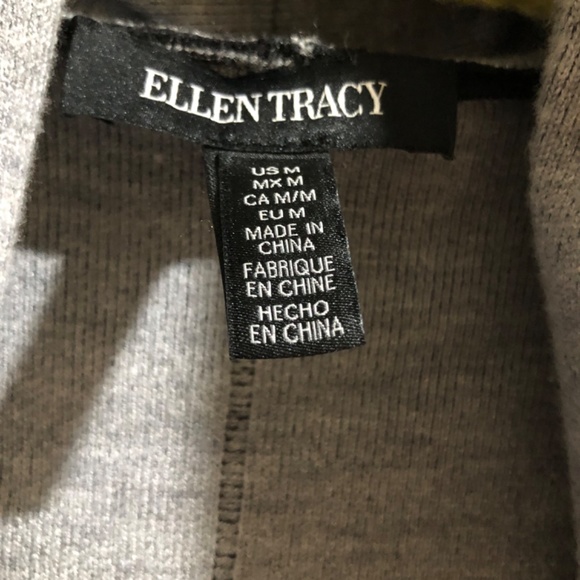 Ellen Tracy Open Cardigan/Top Black Sweater - Picture 2 of 5